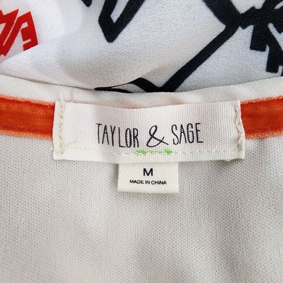 Taylor & Sage Womens Mini Dress Medium Long Bell Sleeve Tribal Print Aztec Tunic - Picture 9 of 11